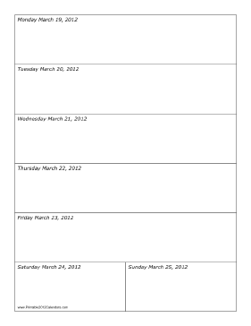 03/19/2012 Weekly Calendar-portrait Calendar