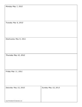 05/07/2012 Weekly Calendar-portrait Calendar