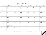 2012 Calendar (12 pages)